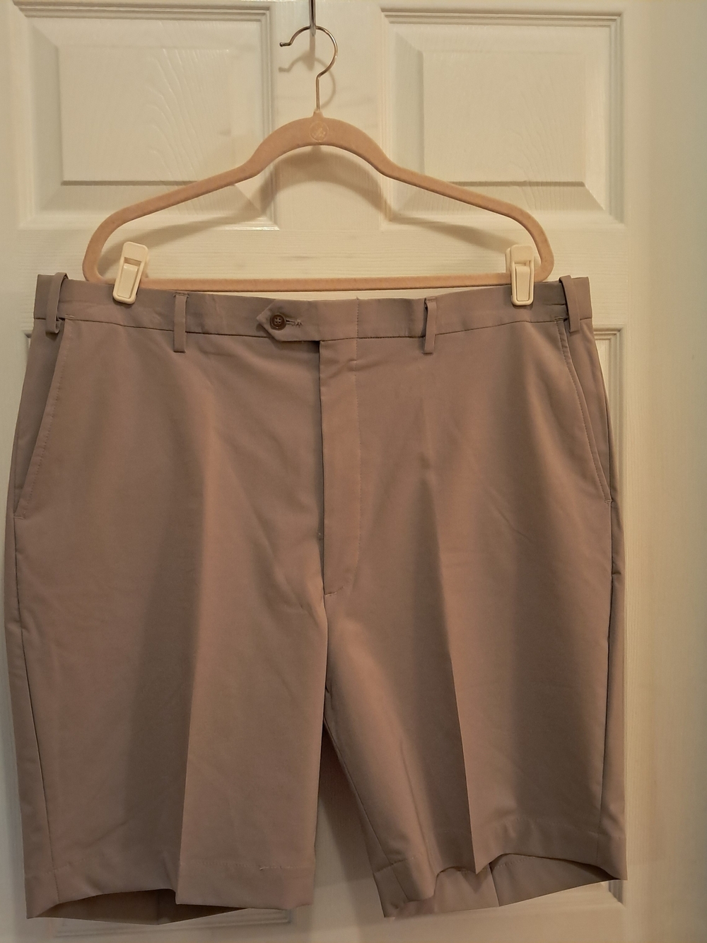 BERLE Men's Classic Dress Shorts - Taupe Size 42 Waist